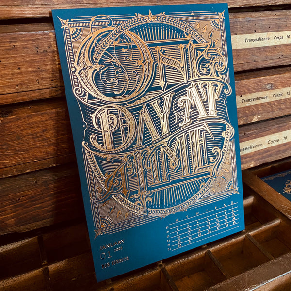 2023 letterpress calendar Artist's proof 01