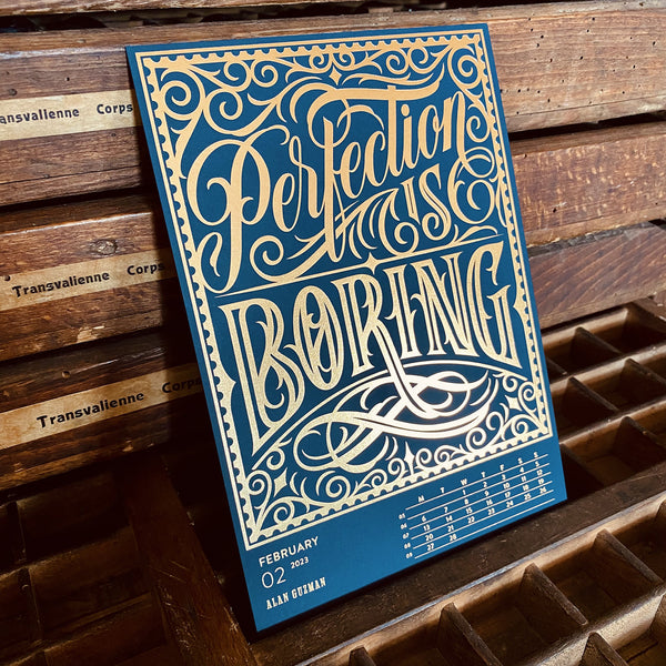 2023 letterpress calendar Artist's proof 02