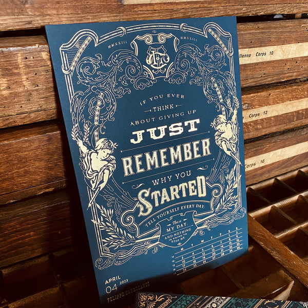 2023 letterpress calendar Artist's proof 04