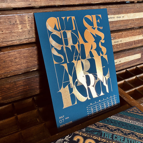 2023 letterpress calendar Artist's proof 07