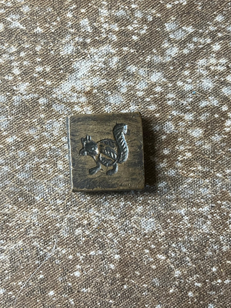 Antique Square Seal – Squirrel Motif - IND 9