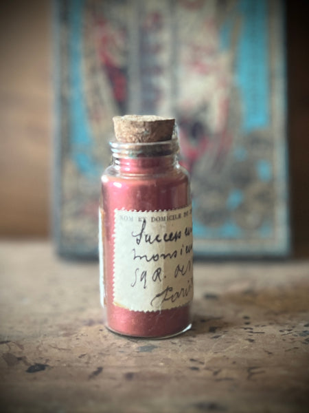 Apothecary bottle-Red metallic pigment- PRD-396