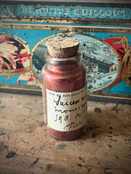Apothecary bottle-Red metallic pigment- PRD-396
