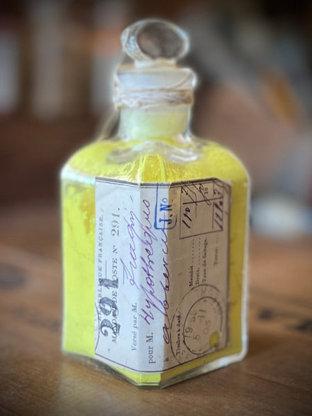 BRIGHT YELLOW pigment Apothecary bottle - PJ23