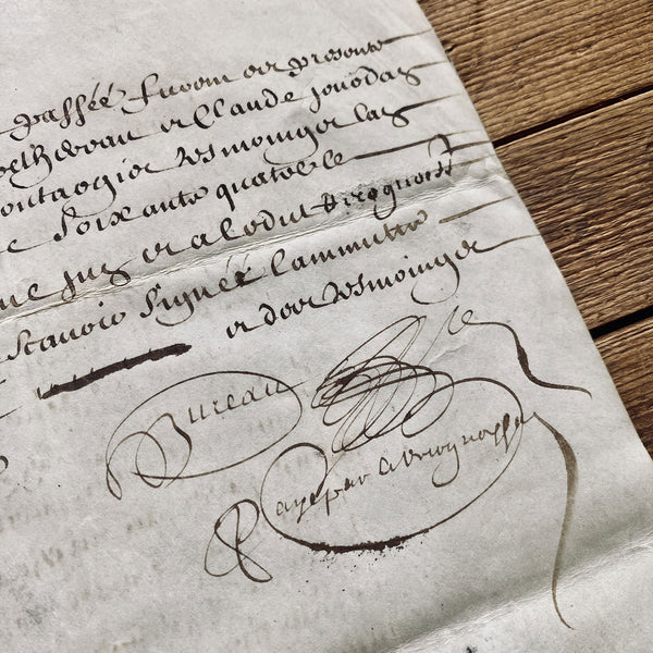 1664 Notarial French parchment (0711-03)