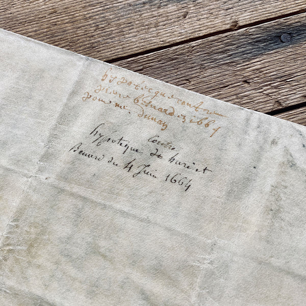 1664 Notarial French parchment (0711-03)