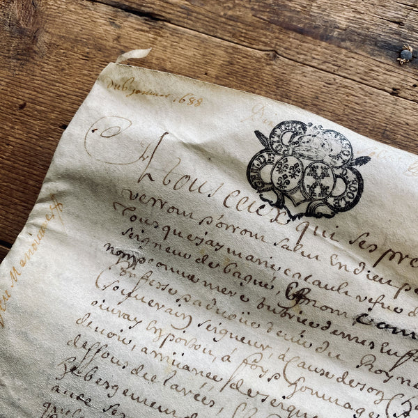 1688 Notarial French parchment (0711-05)