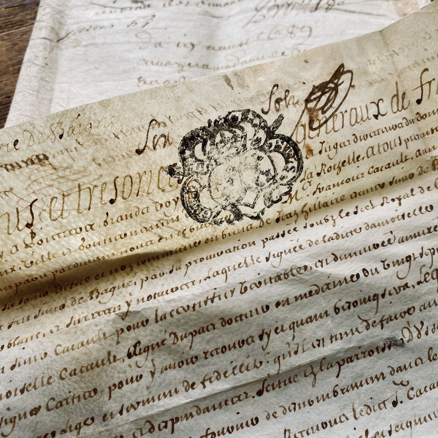 1689 Notarial French parchment (0711-07)