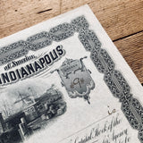 Cleveland Columbus Cincinnati Indianapolis railway Share Certificate - 1884
