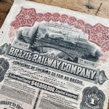 Brazil Railway Company Share Certificate - 1912