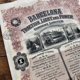 Barcelona Traction, Light and Power Company Ltd. Share Certificate - 1933