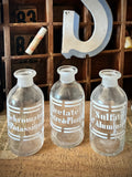 Three antique blown-glass pharmacy bottles, 19th early 20th centuries. LOT N°1