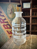 Three antique blown-glass pharmacy bottles, 19th early 20th centuries. LOT N°1