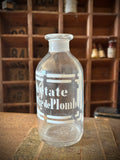 Three antique blown-glass pharmacy bottles, 19th early 20th centuries. LOT N°1