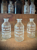 Three antique blown-glass pharmacy bottles, 19th early 20th centuries. LOT N°5