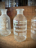 Three antique blown-glass pharmacy bottles, 19th early 20th centuries. LOT N°6