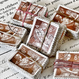 100 Identical French Stamps - BROWN (2803-D7)