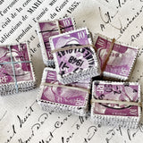 100 Identical French Stamps - PURPLE (2803-D9)