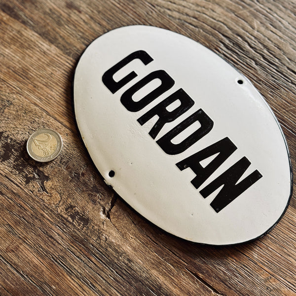 GORDAN – Enameled Sign