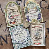 4 Late 1800's GIRAUD French Perfume Labels (0326-G2)