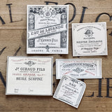 5 Late 1800's GIRAUD French Perfume Labels (0326-G12)