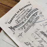 Montussac & Charpentier letterhead and check