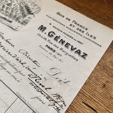 Marius Genevaz  letterhead and check