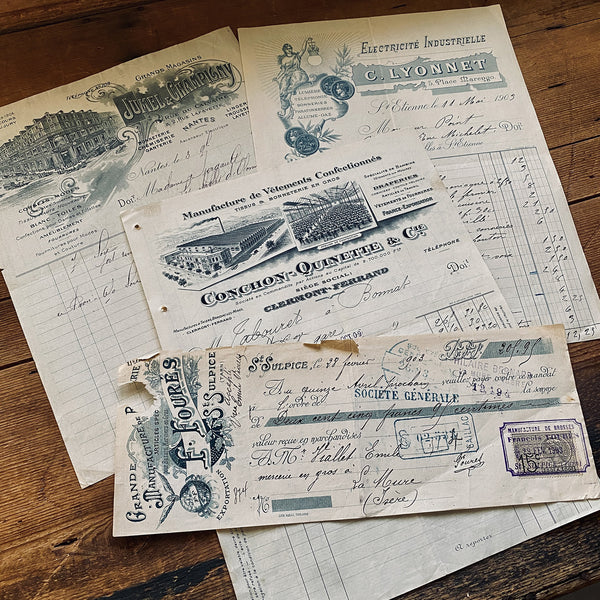 Set of 3 letterhead and check