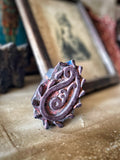 Antique Indian Wooden Block Print Stamp – Sunburst Paisley Motif - IND 36