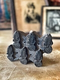 Antique Indian Wooden Block Print Stamp – Leaf & Paisley Motif - IND 37