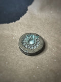 Antique Brass Circular Seal – Sunburst Mandala Motif - IND 10