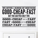 Good Cheap Fast - MR CUP