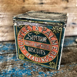 Very large Huntley & Palmers original Metal tin with paper