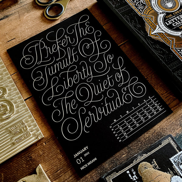 2022 letterpress calendar Artist's proof 01