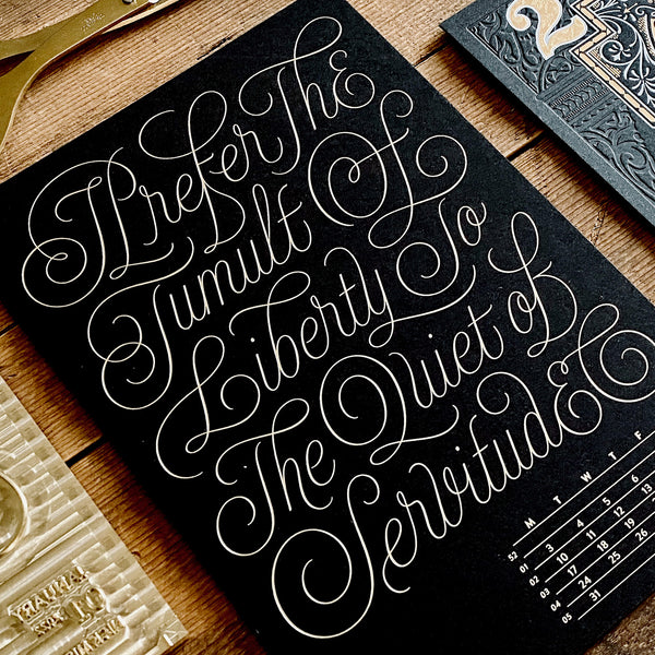 2022 letterpress calendar Artist's proof 01