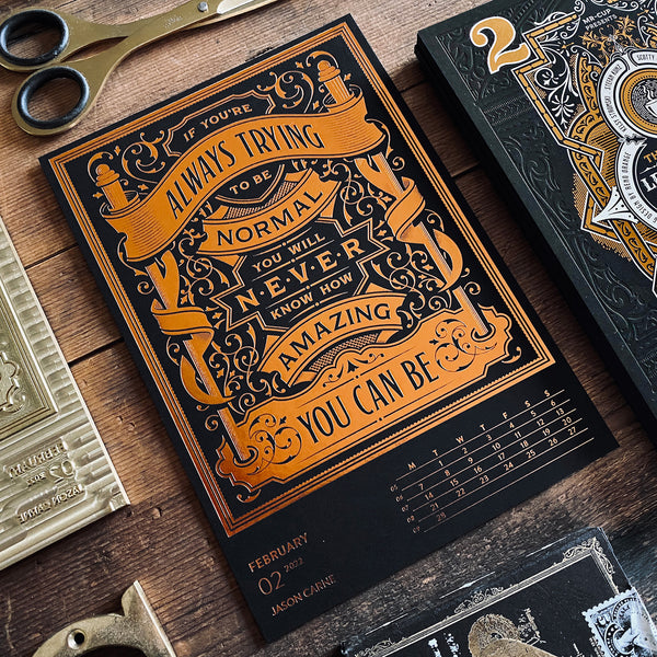 2022 letterpress calendar Artist's proof 02
