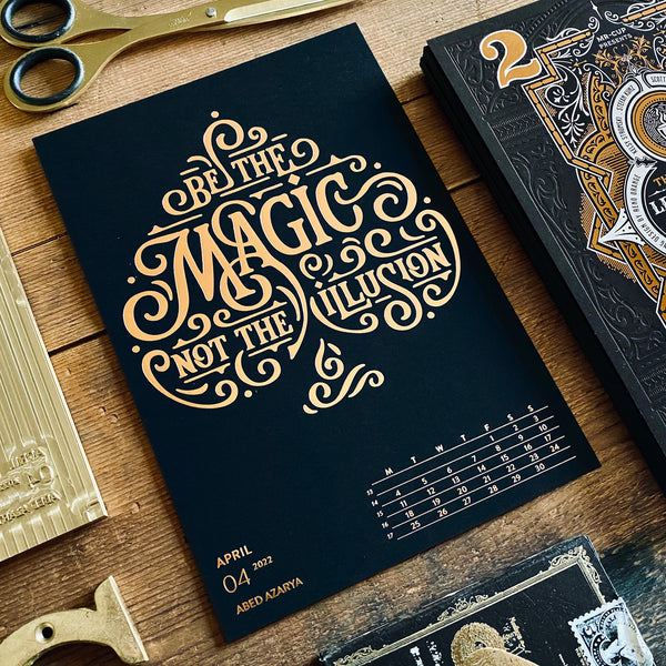2022 letterpress calendar Artist's proof 04