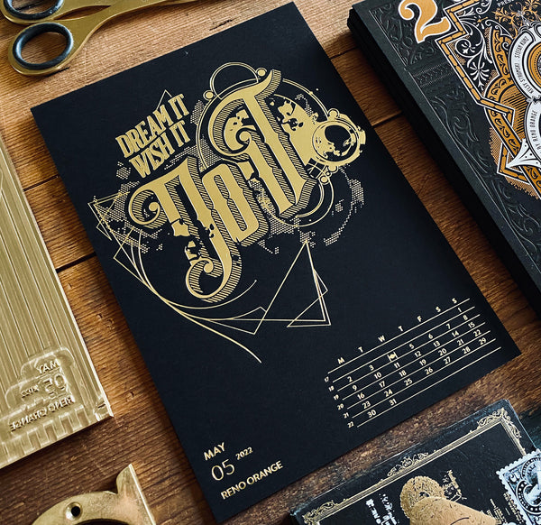 2022 letterpress calendar Artist's proof 05