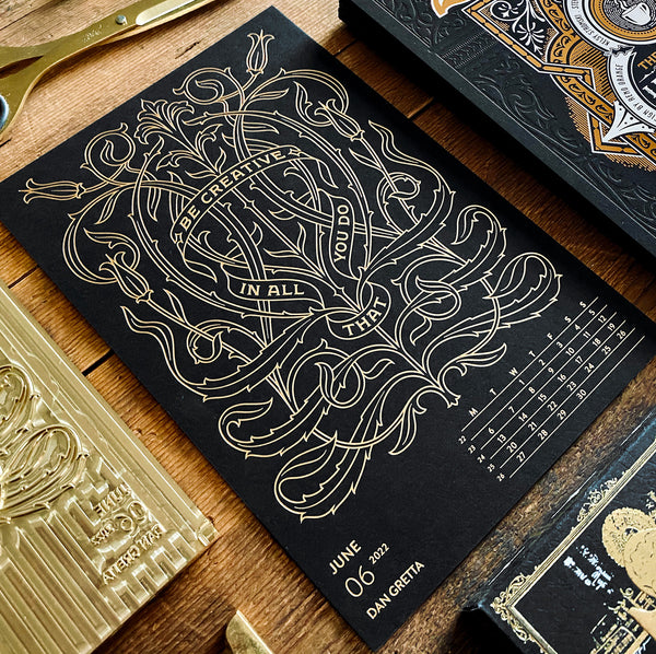 2022 letterpress calendar Artist's proof 06