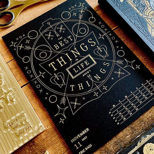 2022 letterpress calendar Artist's proof 11