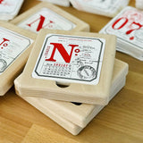 Letterpress coasters limited edition Wood box edition - MR CUP