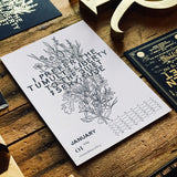 2019 letterpress calendar Artist's proof 01 - MR CUP