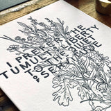 2019 letterpress calendar Artist's proof 01 - MR CUP