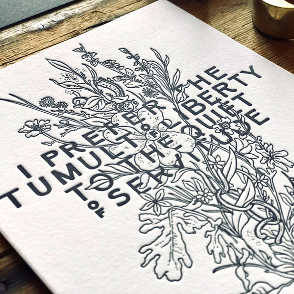 2019 letterpress calendar Artist's proof 01 - MR CUP