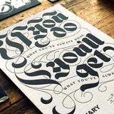 2019 letterpress calendar Artist's proof 02 - MR CUP