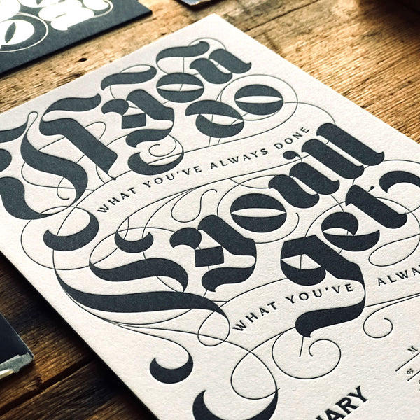 2019 letterpress calendar Artist's proof 02 - MR CUP