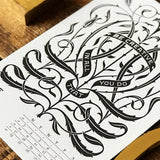 2019 letterpress calendar Artist's proof 06 - MR CUP