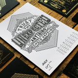 2019 letterpress calendar Artist's proof 07 - MR CUP