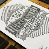 2019 letterpress calendar Artist's proof 07 - MR CUP