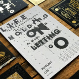 2019 letterpress calendar Artist's proof 08 - MR CUP